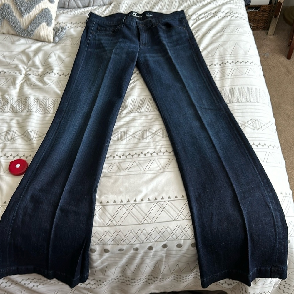 NWOT dojo flare jeans with gold grommet studs